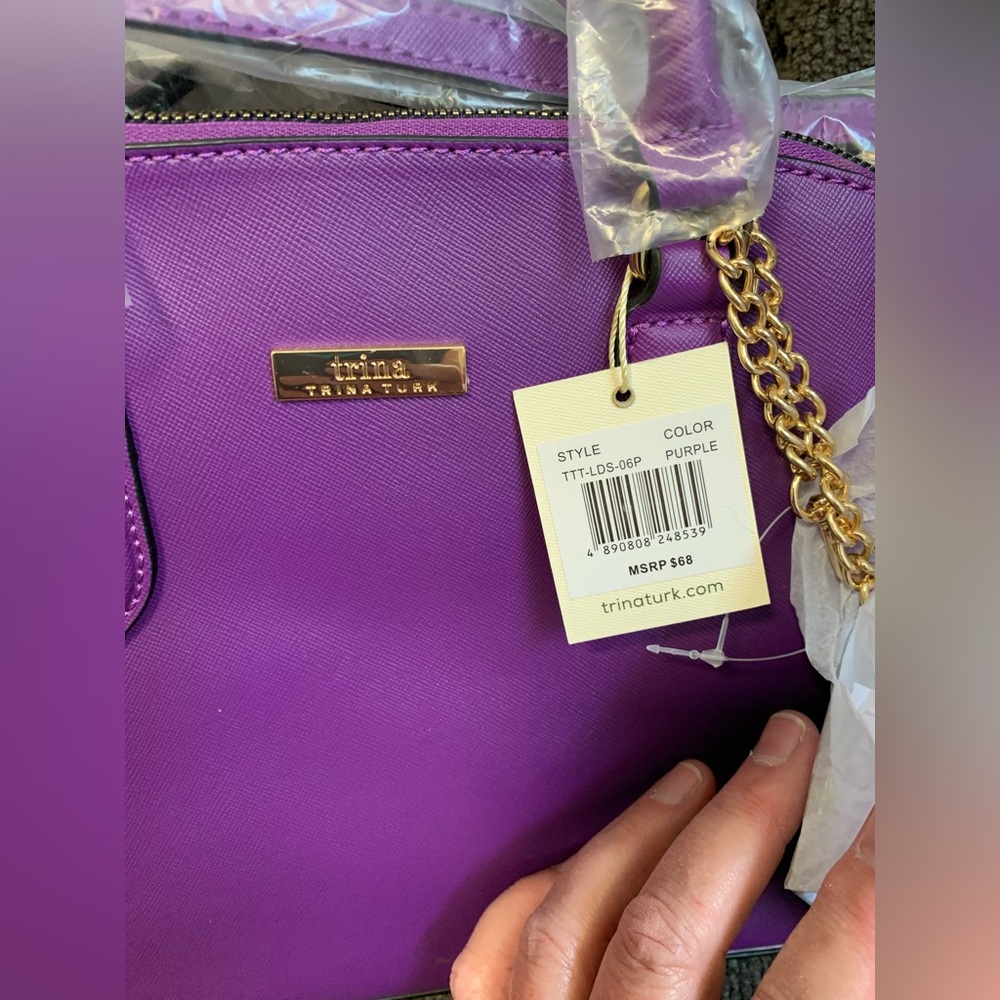 Trina Turk Plum Wildflowers Purse Crossbody NWT 🌴 - Picture 5 of 7